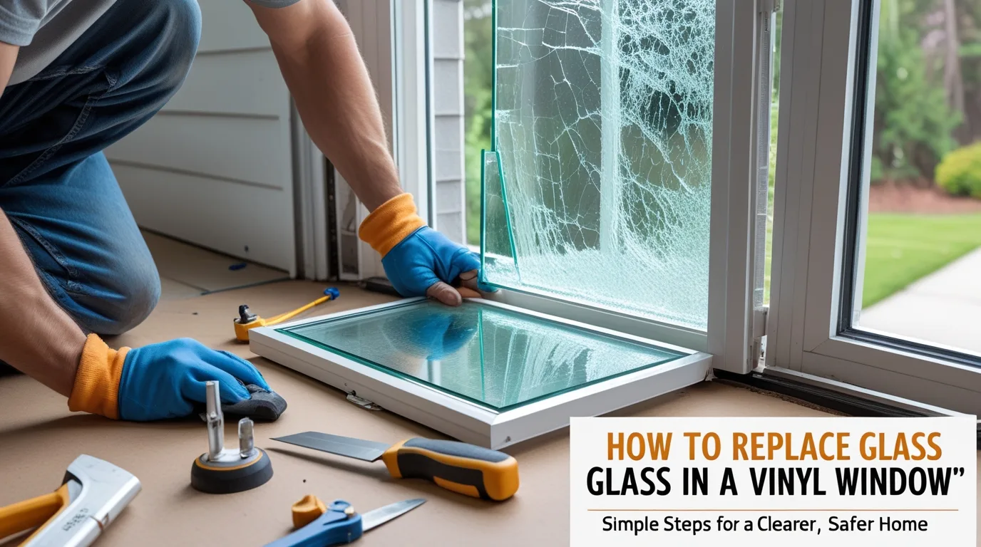replace glass in vinyl window