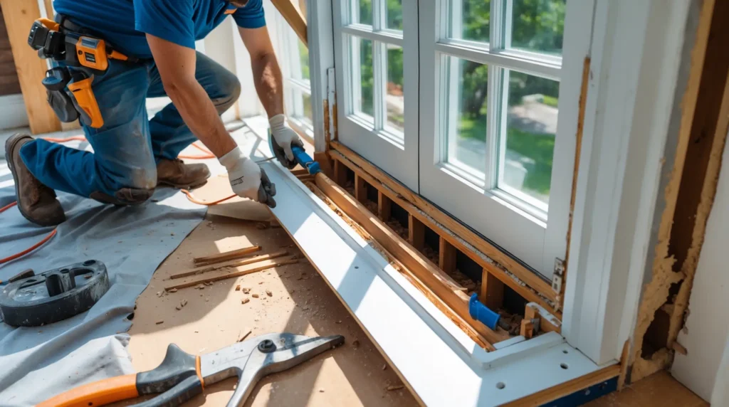 Removing a Double Hung Window Before Casement Installation