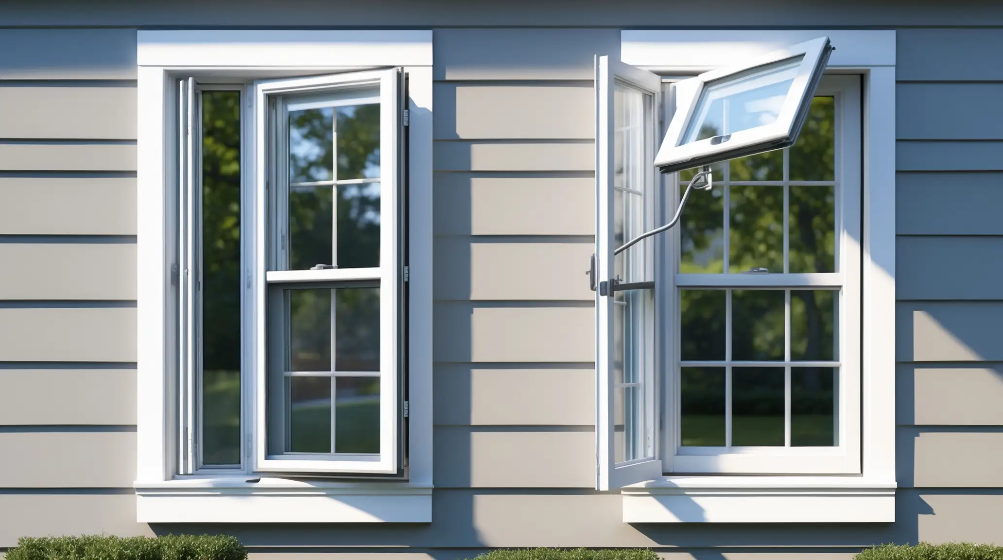 replace double hung window with casement