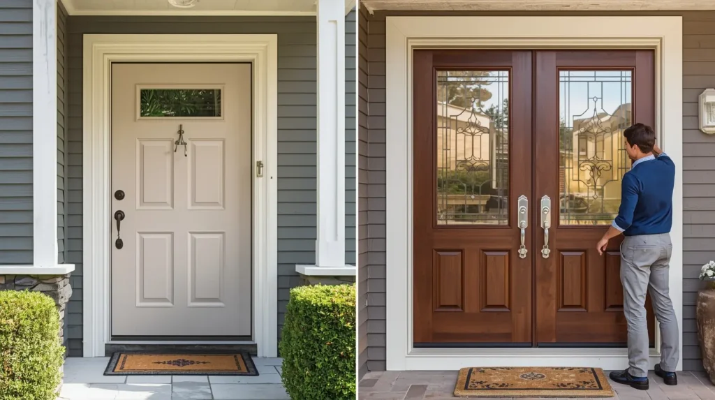 Cost to Replace Double Front Doors Compared to Single Doors