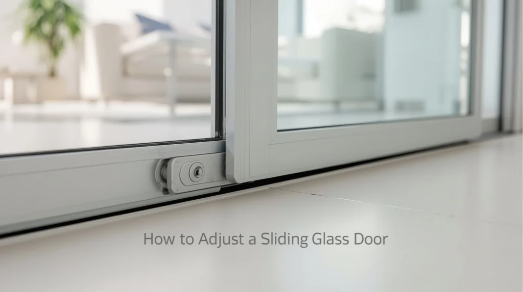 adjust sliding glass door
